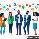 Home 17 소셜 미디어에서의 커뮤니티 형성 전략 - **Prompt 1: Building a Connected Online Community**
"A vibrant and diverse group of people, rang...