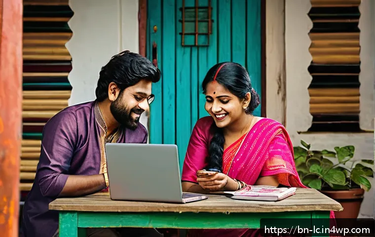 커뮤니티 구성원 간의 상호작용 증진하기 - A vibrant and warm online community scene showing diverse Bengali adults engaged in friendly video c...